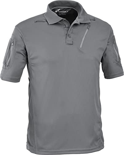 DEFCON 5 Advanced Tactical Poloshirt Kurzarm Grau Größe XL, grau, XL von DEFCON 5