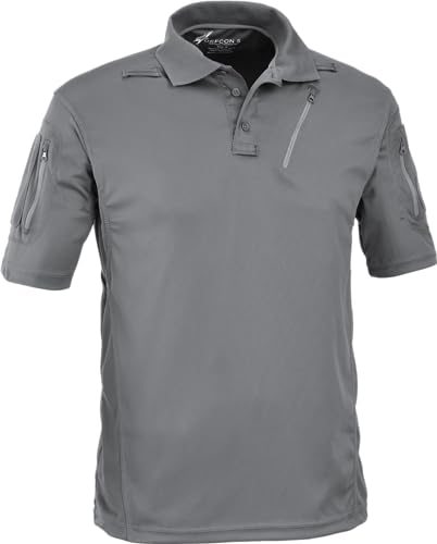 DEFCON 5 Advanced Tactical Poloshirt Kurzarm Grau Größe XL, grau, XL von DEFCON 5