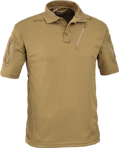 Defcon 5 Poloshirt T Shirt mit Kragen D5-Advanced Polo Shirt Coyote Tan XS von DEFCON 5