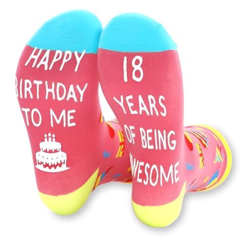 DEFGNOP 18. Geburtstag Mädchen Socken Damen, 18 Geburtstag Mädchen 18 Geburtstag Geschenk Coole Geschenkideen 18 Geburtstag Kuschelsocken von DEFGNOP