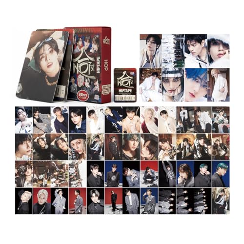 DEFGNOP Kpop Stray Kids Photocards, 55 Stück Stray Kids Lomo Karten 40 Stück SK Aufkleber, Stray Kids Merch, SKZ Neue Album Karten für Fans (HOP) von DEFGNOP
