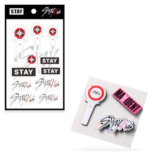 DEFGNOP Stray Kids SKZOO Broschen und Aufkleber Set, 2-Teiliges Stray Kids Merch für Kpop Fans, Perfektes Fangeschenk von DEFGNOP