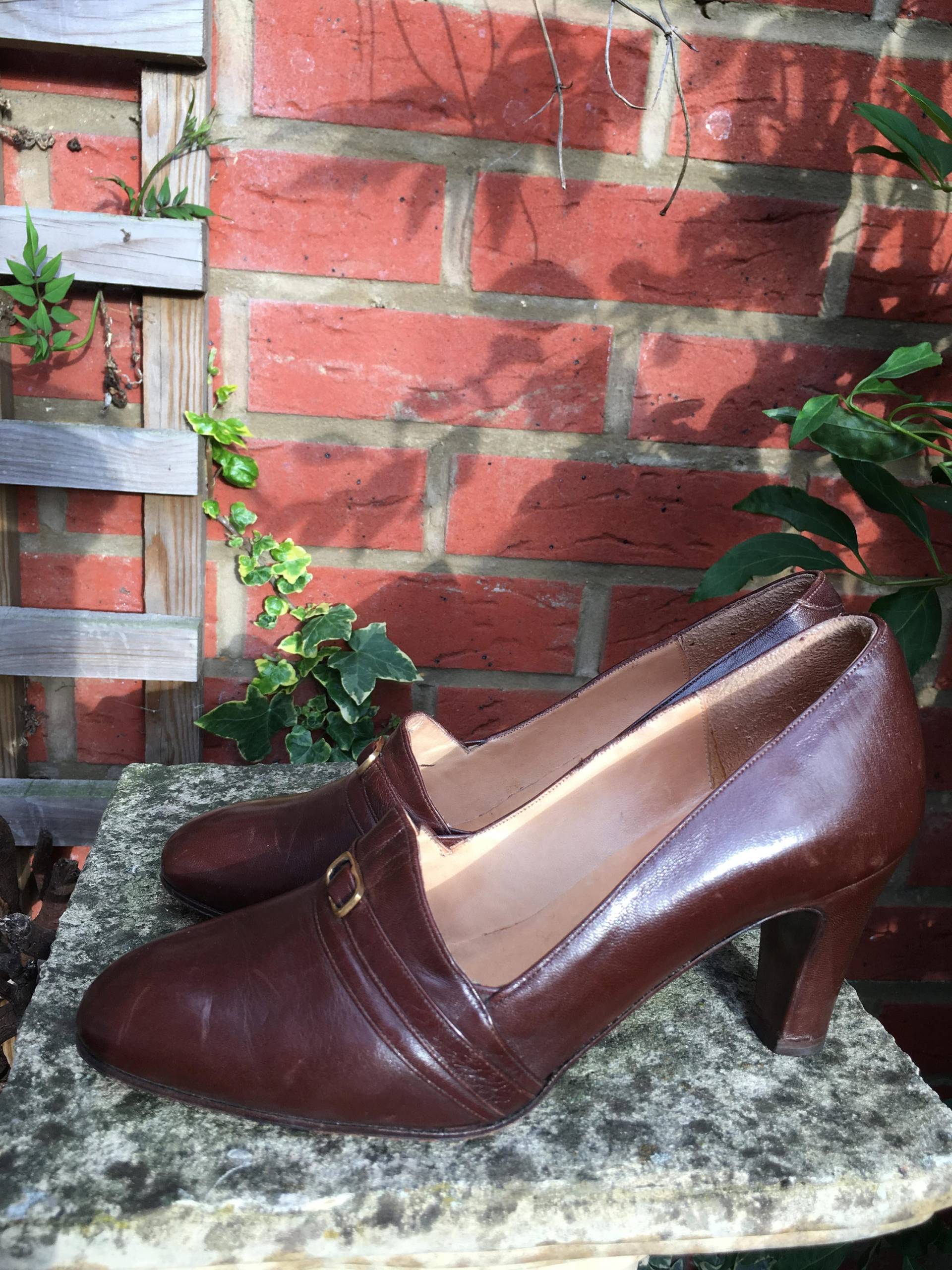 Braune Lederschuhe Von La.bi.bi.si - Made in Italy Größe 36, 5 Absatz 3 Zoll von DEFINITIVAVINTAGE