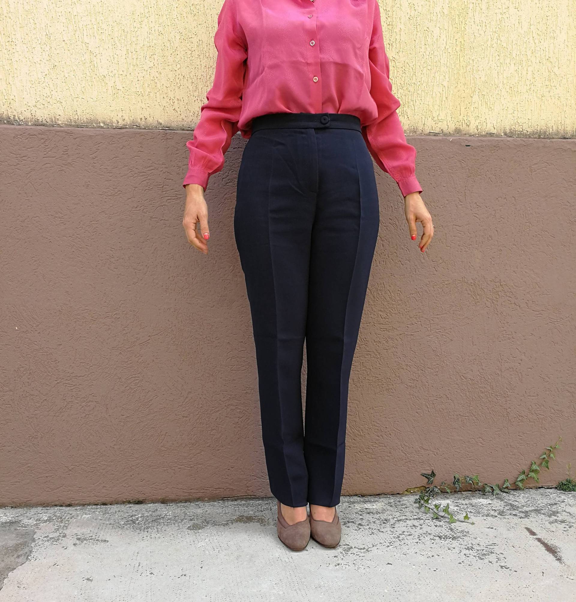 Navy Blau Moschino Hose von DEFINITIVAVINTAGE