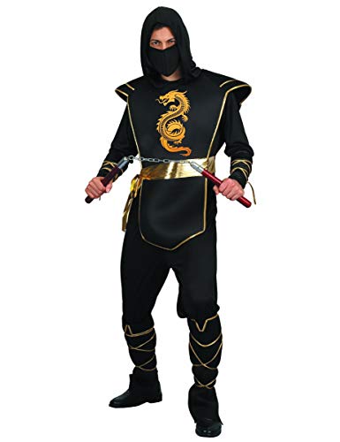 DEGUISE TOI Gefährlicher Ninja-Krieger Herrenkostüm schwarz-Gold - Schwarz von DEGUISE TOI