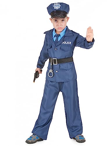 DEGUISE TOI Vegaoo Polizist Kinderkostüm blau-schwarz - 134/140 (10-12 Jahre) von DEGUISE TOI