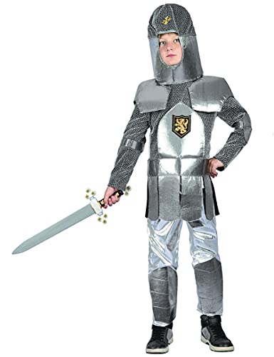 DEGUISE TOI Vegaoo Ritter-Kinderkostüm Ritterrüstung Silber-grau - 134/140 (10-12 Jahre) von DEGUISE TOI