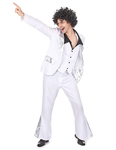 DEGUISE TOI Weiß-silbernes Disco-Kostüm für Herren - Weiß von DEGUISE TOI