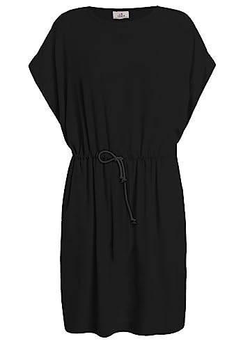 DEHA - Midikleid Drawstring Crepe Dress aus Viskose, schwarz (M) von DEHA