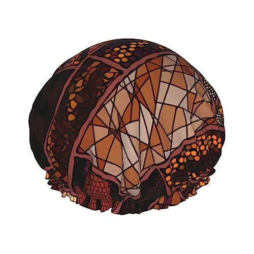 Afrikanische Stil Patchwork Duschhaube Wiederverwendbare Wasserdichte Bad Haar Kappe Schönheitssalon Spa Caps Haar Bad Kappen Für Frauen Mädchen Alle Haare von DEHIWI