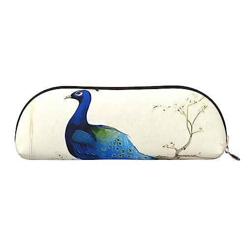 DEHIWI Leder Federmäppchen Wasserdicht Niedlich Bleistift Taschen Bleistift Box Organizer Reise Kosmetik Make-up Tasche Mit Reißverschluss Für Frauen Männer, blau, Einheitsgröße, Reisen von DEHIWI