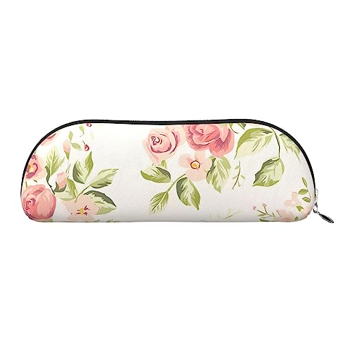 DEHIWI Leder Federmäppchen Wasserdicht Niedlich Bleistift Taschen Bleistift Box Organizer Reise Kosmetik Make-up Tasche Mit Reißverschluss Für Frauen Männer, rose, Einheitsgröße, Reisen von DEHIWI