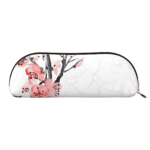 DEHIWI Leder Federmäppchen Wasserdicht Niedlich Bleistift Taschen Bleistift Box Organizer Reise Kosmetik Make-up Tasche Mit Reißverschluss Für Frauen Männer, rose, Einheitsgröße, Reisen von DEHIWI