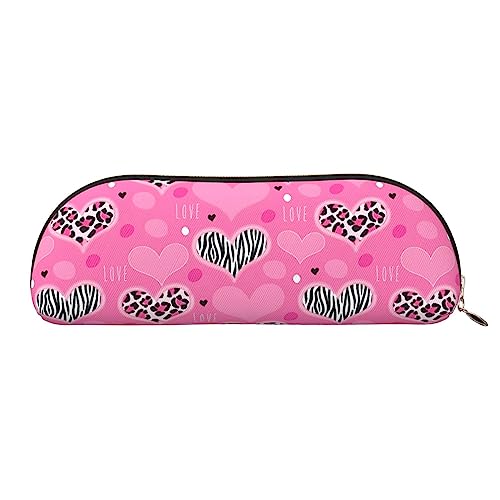 DEHIWI Leder Federmäppchen Wasserdicht Niedlich Bleistift Taschen Bleistift Box Organizer Reise Kosmetik Make-up Tasche Mit Reißverschluss Für Frauen Männer, rose, Einheitsgröße, Reisen von DEHIWI