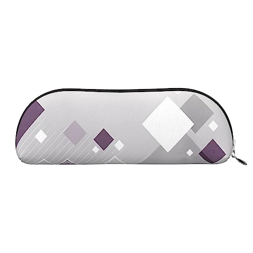 DEHIWI Leder Federmäppchen Wasserdicht Niedlich Bleistift Taschen Bleistift Box Organizer Reise Kosmetik Make-up Tasche Mit Reißverschluss Für Frauen Männer, silber, Einheitsgröße, Reisen von DEHIWI