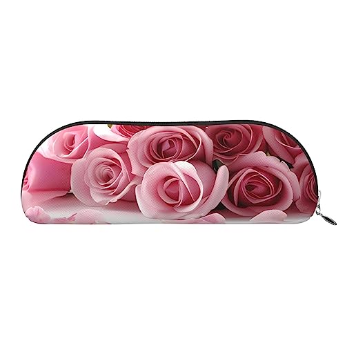 DEHIWI Leder Federmäppchen Wasserdicht Niedlich Bleistift Taschen Bleistift Box Organizer Reise Kosmetik Make-up Tasche Mit Reißverschluss Für Frauen Männer, silber, Einheitsgröße, Reisen von DEHIWI