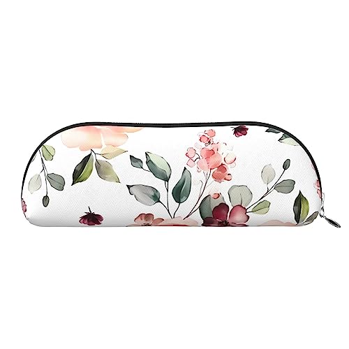 DEHIWI Leder Federmäppchen Wasserdicht Niedlich Bleistift Taschen Bleistift Box Organizer Reise Kosmetik Make-up Tasche Mit Reißverschluss Für Frauen Männer, silber, Einheitsgröße, Reisen von DEHIWI