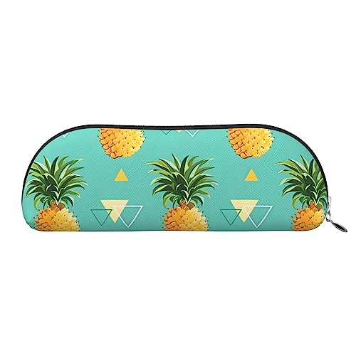 DEHIWI Leder Federmäppchen Wasserdicht Niedlich Bleistift Taschen Bleistift Box Organizer Reise Kosmetik Make-up Tasche Mit Reißverschluss Für Frauen Männer, silber, Einheitsgröße, Reisen von DEHIWI