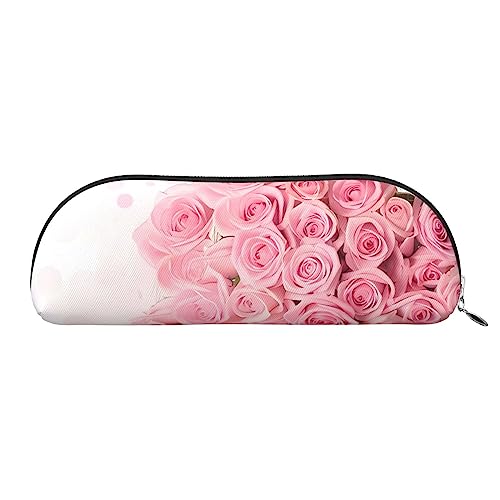 DEHIWI Leder Federmäppchen Wasserdicht Niedlich Bleistift Taschen Bleistift Box Organizer Reise Kosmetik Make-up Tasche Mit Reißverschluss Für Frauen Männer, silber, Einheitsgröße von DEHIWI