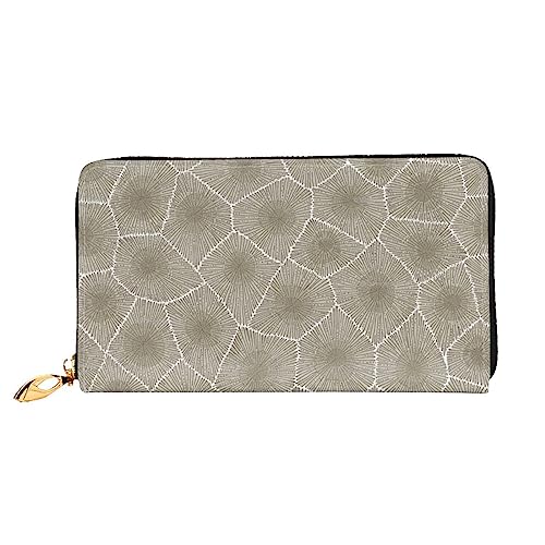 DEHIWI Petoskey Damen Clutch, Leder, mit Reißverschluss, Kartenhalter, Geschenk, Schwarz , Einheitsgröße von DEHIWI