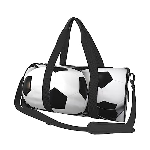 Fussball, Turnbeutel mit Schuhfach, Wasserdicht, Sporttasche, Tragbar, Reisetasche, Wochenendtasche, Nachttasche, für Männer und Frauen, Schwarz, One Size, sc schwarz, Jeden rozmiar von DEHIWI