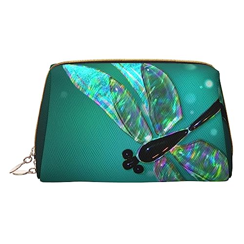 Galaxy Libelle Make-up-Tasche, große Kapazität, Reise-Kosmetiktasche, PU-Leder, Make-up-Organizer-Tasche für Frauen, weiß, Einheitsgröße von DEHIWI