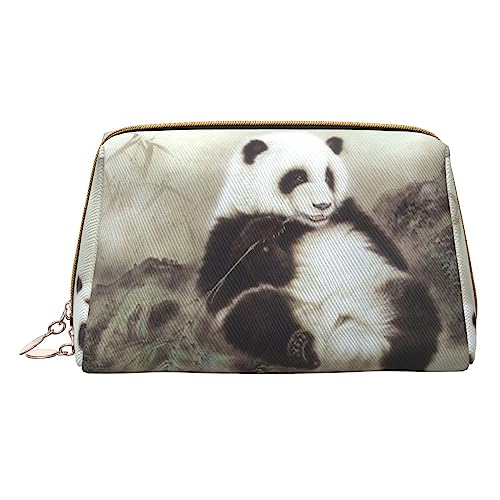 Panda-Make-up-Tasche, große Kapazität, Reise-Kosmetiktasche, PU-Leder, Make-up-Organizer-Tasche für Frauen, weiß, Einheitsgröße von DEHIWI