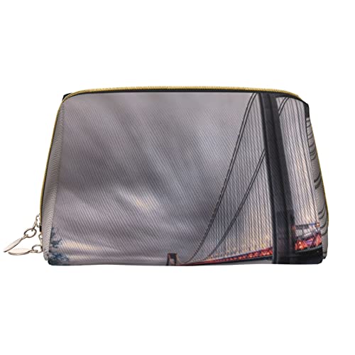 Scenery Bridge Make-up-Tasche, große Kapazität, Reise-Kosmetiktasche, PU-Leder, Make-up-Organizer-Tasche für Frauen, weiß, Einheitsgröße von DEHIWI