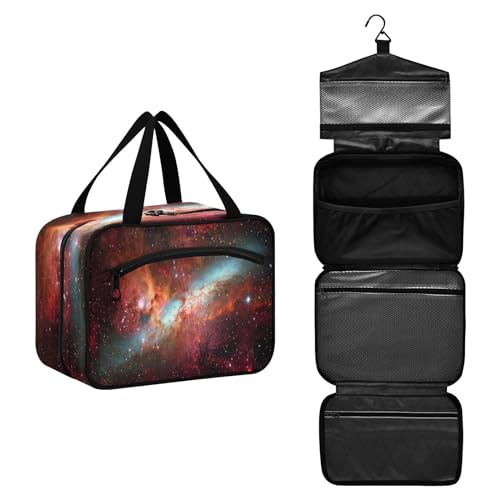 DEHOZO Deep Space Galaxy Star Reise-Kulturbeutel, hängende Make-up-Tasche Organizer für Damen und Herren, tragbare Kosmetiktasche, Waschbeutel für Reiseutensilien, Kosmetikartikel, Pinsel, Shampoo, M, von DEHOZO