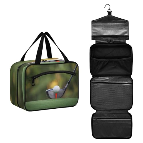 DEHOZO Gym Sport Golfball Reise-Kulturbeutel, hängende Make-up-Tasche Organizer für Damen und Herren, tragbare Kosmetiktasche, Waschbeutel für Reiseutensilien, Toilettenartikel, Kosmetik, Pinsel, von DEHOZO