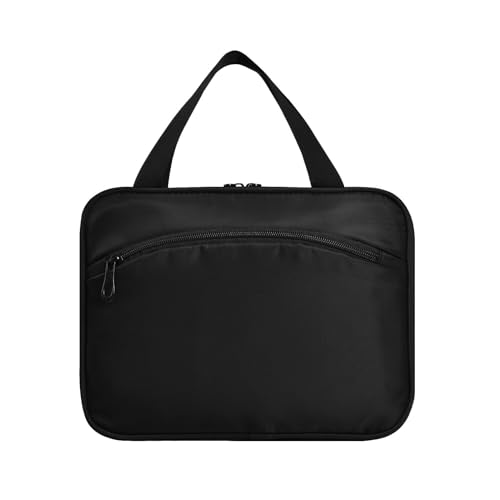 DEHOZO Schwarze Reise-Kulturtasche, hängende Make-up-Tasche, Organizer für Damen und Herren, tragbare Kosmetiktasche, Waschbeutel für Reiseutensilien, Kosmetika, Pinsel, Shampoo, von DEHOZO