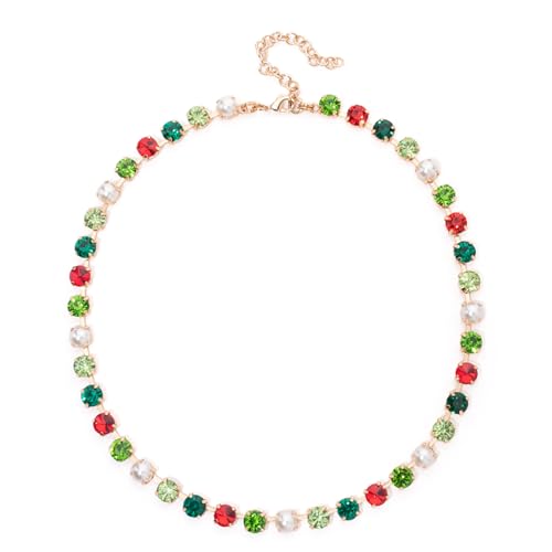 DEJIN 8 mm Halskette und Armbänder Sets für Frauen, Kristall-Choker, Krallenfassung, Zirkon, Accessoire für Frauen, Geschenk, Stein von DEJIN