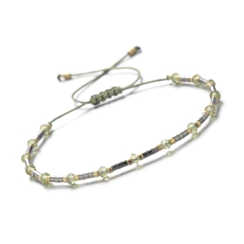 DEJIN Damen-Armband mit Naturstein, rosa Turmalin, Lapisli, Amethyst, Granat, Karneol und Rocailles, verstellbar, Stein von DEJIN