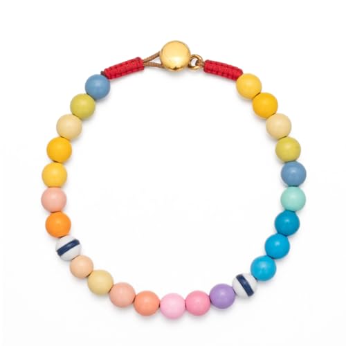 DEJIN Emaille-Perlenarmbänder, böhmische bunte runde Perlen, Brangle für Damen, geflochtener Strang, Stein von DEJIN