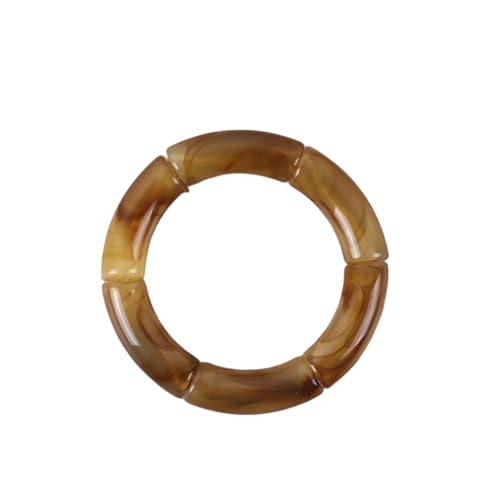 Geometrische Perlenarmbänder aus Kunstharz, Acryl, Bambusrohr, Armreif, Armbänder für Frauen, Valentinstagsgeschenk, Stein von DEJIN
