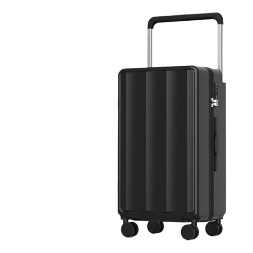 DEJJYYYZ Koffer mit breiter Zugstange für Frauen Fit for Männer Robuste Große Kapazität Multifunktions-Reisegepäck (Color : Black, Size : 20inch) von DEJJYYYZ
