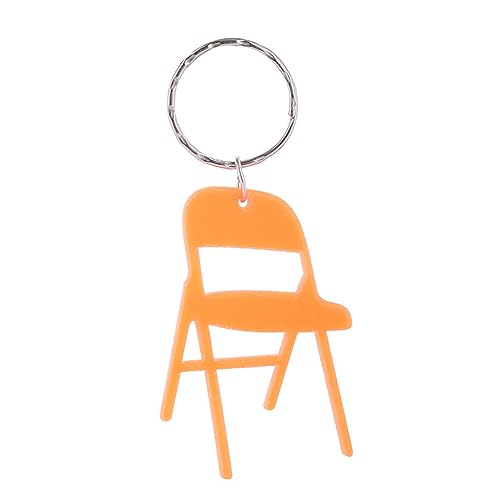 DEKKRYNFV Acryl Backstrehstuhl Charm Charkain Klappstuhl Anhänger Auto Keyring Rucksack Dekorationsbeutel Anhänger Keyring Portable Car Keyrings Mode Schmuck Minimalist Keychain von DEKKRYNFV