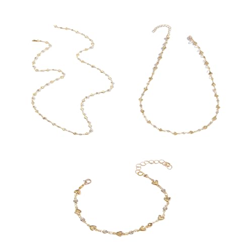 DEKKRYNFV Dreiteils Einstellbare Y Halskette Und Armband Set Für Frauen Mode Körperhalle Schmuck Geschenklegierung Materialien Minimalistische Sommerparty Körperschmuck von DEKKRYNFV