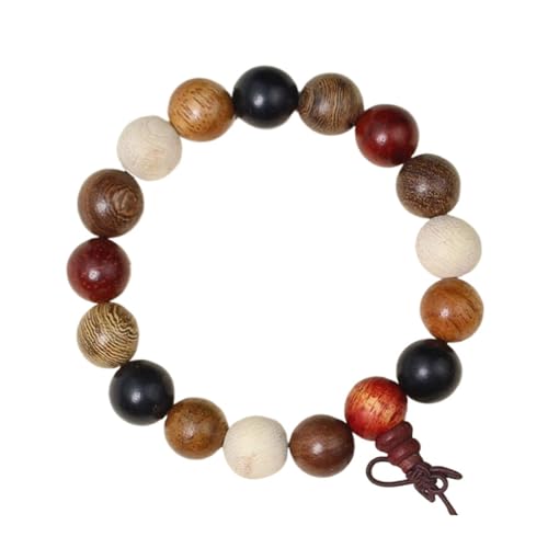DEKKRYNFV Elastische Buddhistische Handgelenkkette Buntes 12 Mm Sandelholz Perlen Armband Perlen Handchain Schmuck Für Und Yoga Sandelholz Armband von DEKKRYNFV