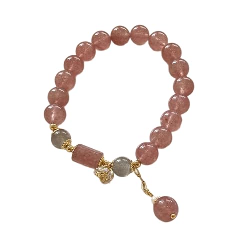 DEKKRYNFV Elegantes Bunte Kristall Naturstein Elastisches Armband Für Frauen Schmuck Tägliche Verschleiß Armband Accessoires Stylish Elastic von DEKKRYNFV