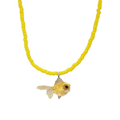 DEKKRYNFV Harz Goldfisch Anhänger Halskette Für Frauen Mode Egirl Perlen Schlüsselbeutel Kette Mode Schmuck Valentinstag Geschenke Frauen Halsketten Trendy Trendy DEKKRYNFV Harz Goldfisch Anhänger Halskette Für Frauen Mode Egirl Perlen Schlüsselbeutel Kette Mode Schmuck Valentinstag Geschenke Frauen Halsketten Trendy Trendy von DEKKRYNFV