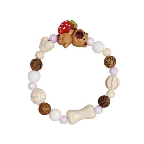 DEKKRYNFV Keramikbären Charme Armband Trendy Unisex Leichter Schmuck Für Teenager Paare Casual Daily Wear Accessoire Valentinstag Keramikgeschenk von DEKKRYNFV