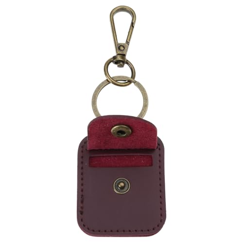 Kompakte Lederringe Organisatoren Keyring Delicate Leder Schlüsselringhalter Tragbare Reisekoffer Für Ringe Und Juwelier Fitness Ringbeutel von DEKKRYNFV