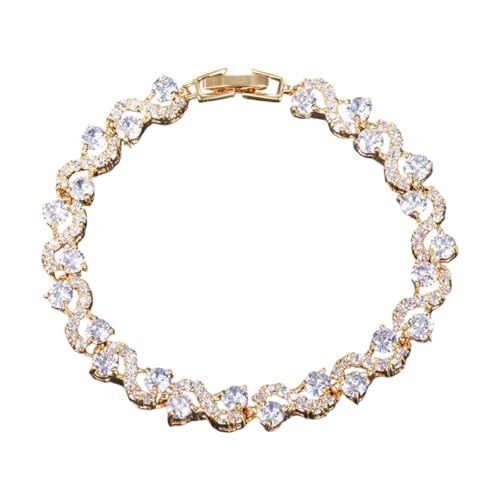 DEKKRYNFV Mode Kubische Zirkonia Tennisarmband Für Alltägliche Verschleiß Crossover Ketten Armband Handgefertigtes Party Accessoires Vielseitiges Frauenarmband DEKKRYNFV Mode Kubische Zirkonia Tennisarmband Für Alltägliche Verschleiß Crossover Ketten Armband Handgefertigtes Party Accessoires Vielseitiges Frauenarmband von DEKKRYNFV