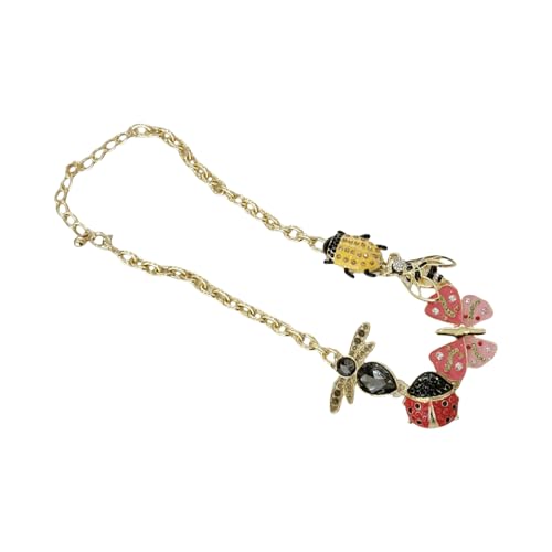 DEKKRYNFV Retro Tierförmige Halskette Farbenfrohe Schmetterling Anhänger Schmuck Verstellbare Länge Halshain Punk Geschenk Für Frauen Bunte Schmetterling Schmuck Für Frauen von DEKKRYNFV