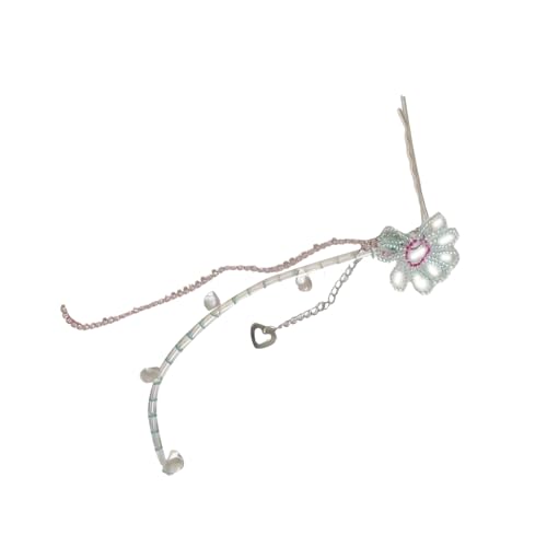 DEKKRYNFV Sekt Strasssteine Blumen Haarnadel Quasten Robustes Metallhaarclip Accessoire Für Besondere Anlässe Styling Luxus Hochzeitshaarzubehör Glitzernde Quasten Crystal Hairpin von DEKKRYNFV