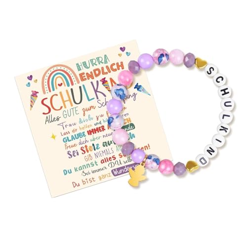 DEKKRYNFV Stylish Letter Wrist Armreif Perlenarmband Armband Armband Schmuck Schmuck Leichtes Acrylarmband Für Tägliche Wear Angel Horse Anhänger Handkette von DEKKRYNFV