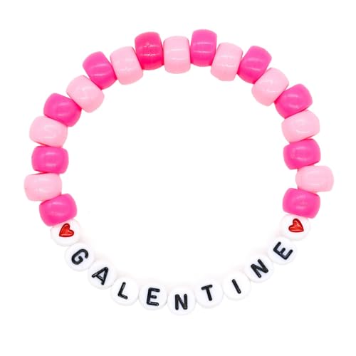 DEKKRYNFV Stylish Letter Wrist Armreif Perlenarmband Armband Armband Schmuck Schmuck Leichtes Acrylarmband Für Tägliche Wear Angel Horse Anhänger Handkette von DEKKRYNFV