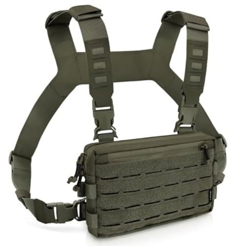 DEKKRYNFV Tacticals Chests Bag Utility Molles Rigs Beutel Mit Einstellbarem Gurt Freien Brust Rigs Weste Workouts Radsport Packung Running Pack von DEKKRYNFV