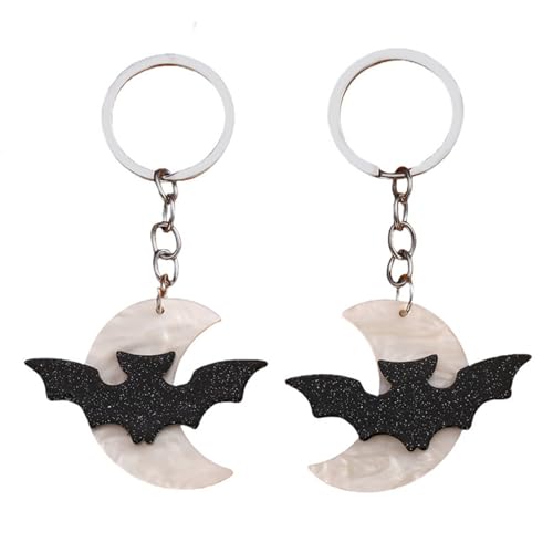DEKKRYNFV Unique Bat Designs Acryl Keychain Charme Anhänger Modezubehör Keyring Geschenke Für Halloween Enthusiasten Täglich Nutzung Rucksack Geldbeutel Charme Accessoire von DEKKRYNFV